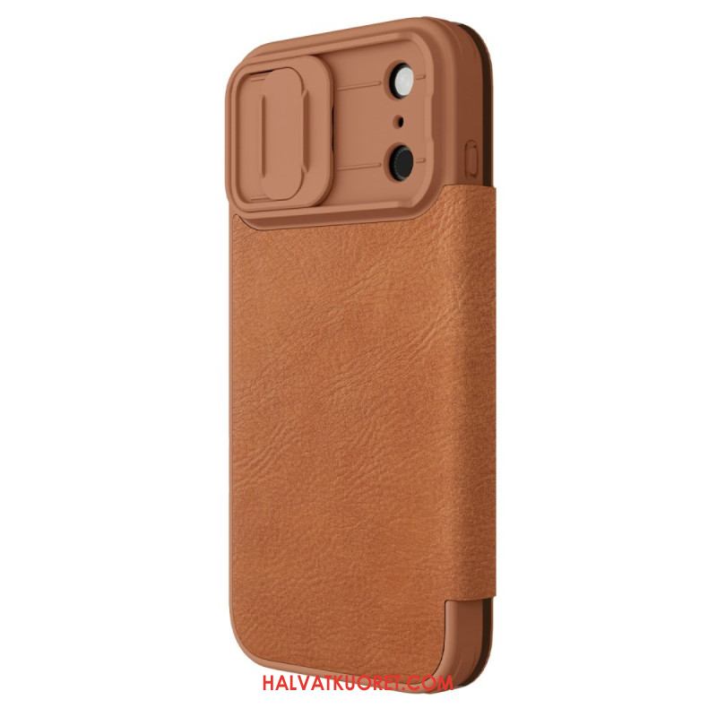 Nahkakotelo iPhone 17 Pro Max Puhelinkuoret Qin Pro -sarja Nillkin