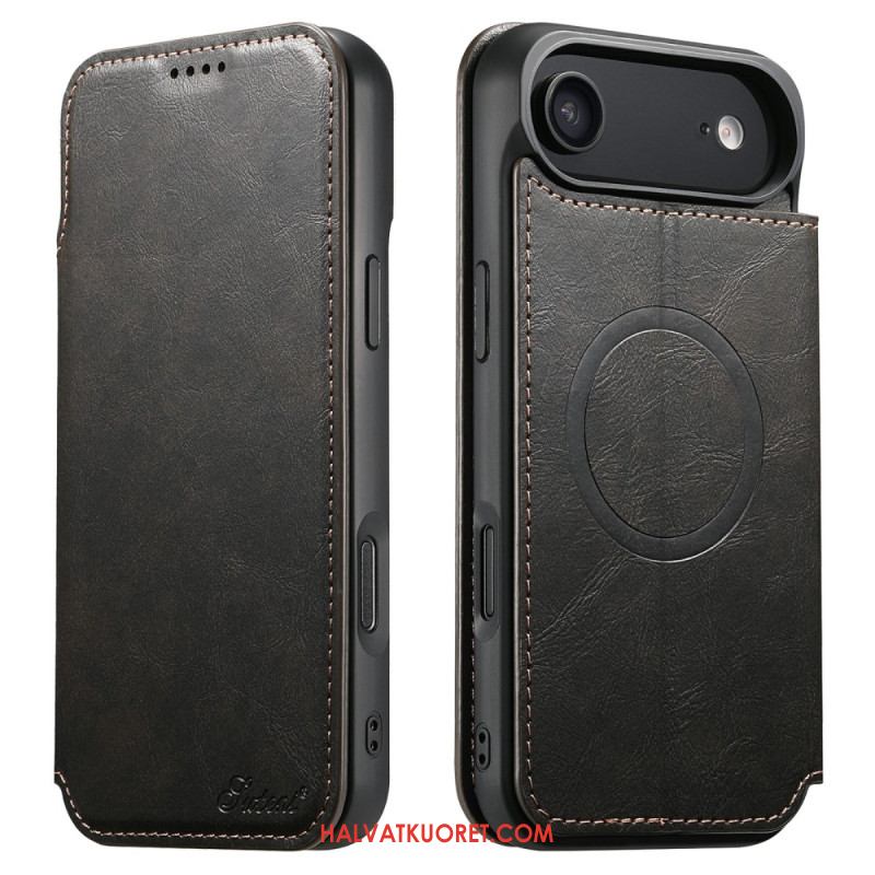 Nahkakotelo iPhone Air Magsafe-yhteensopiva Vintage-tyyliin Suojakuori