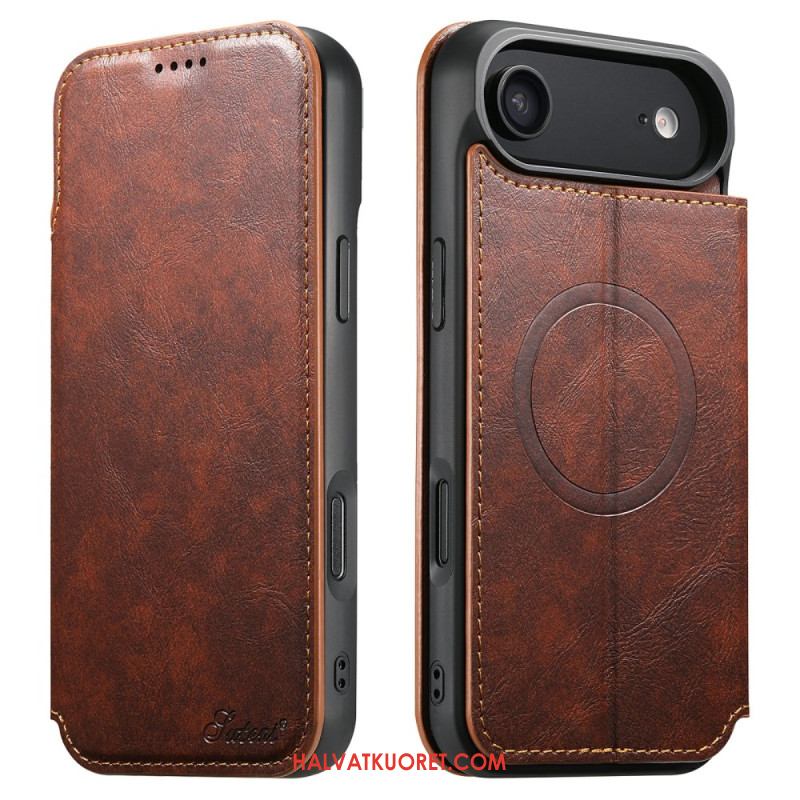 Nahkakotelo iPhone Air Magsafe-yhteensopiva Vintage-tyyliin Suojakuori