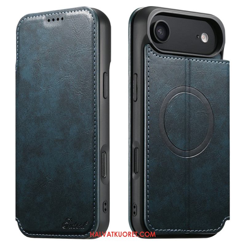 Nahkakotelo iPhone Air Magsafe-yhteensopiva Vintage-tyyliin Suojakuori