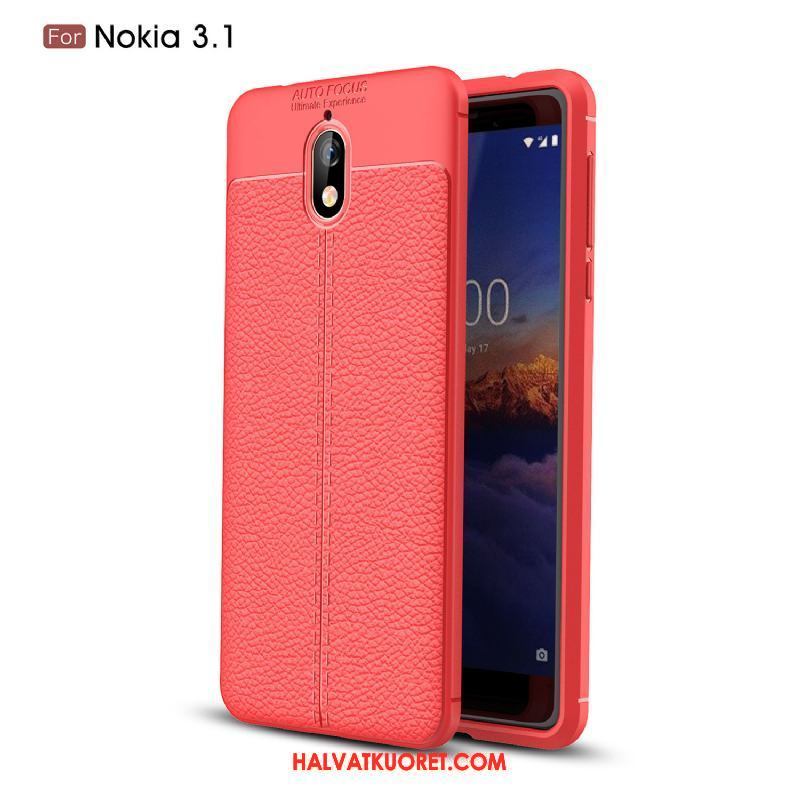 Nokia 3.1 Kuoret Puhelimen Pesty Suede All Inclusive, Nokia 3.1 Kuori Litsi Kukkakuvio