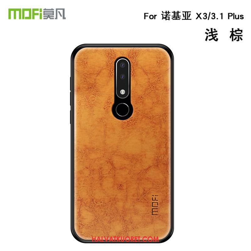 Nokia 3.1 Plus Kuoret Kukkakuvio Suojaus, Nokia 3.1 Plus Kuori Musta Murtumaton