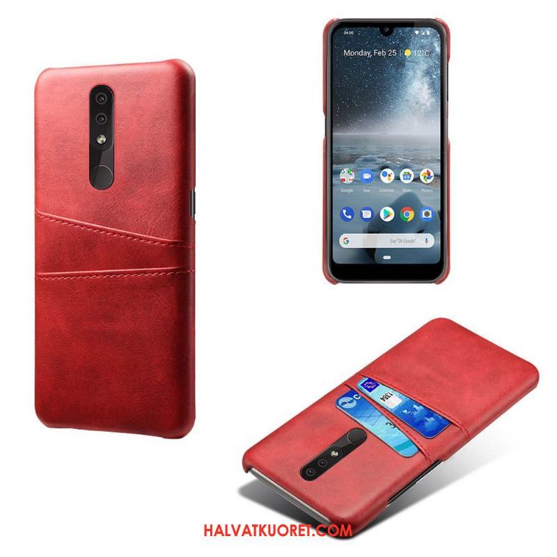 Nokia 4.2 Kuoret Oranssi Puhelimen Suojaus, Nokia 4.2 Kuori Kotelo Kortti