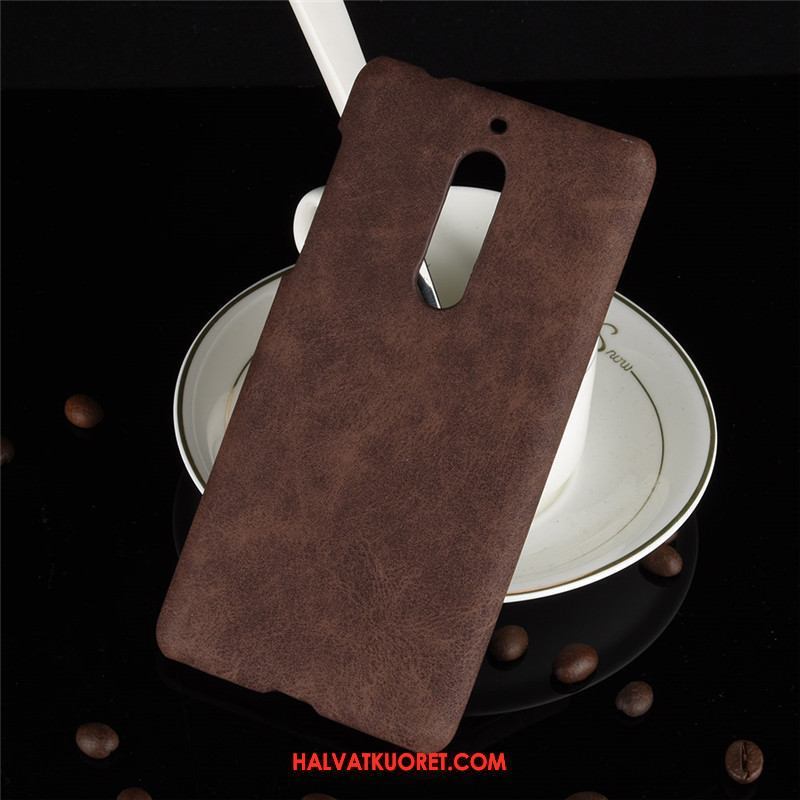 Nokia 5 Kuoret Puhelimen Suojaus Nahka, Nokia 5 Kuori Pesty Suede Harmaa