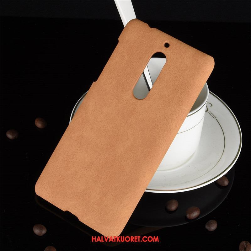 Nokia 5 Kuoret Puhelimen Suojaus Nahka, Nokia 5 Kuori Pesty Suede Harmaa