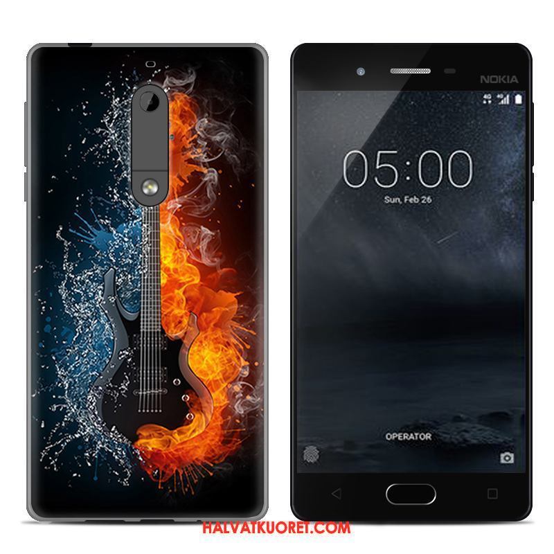 Nokia 5 Kuoret Sarjakuva Kotelo Harmaa, Nokia 5 Kuori Luova Puhelimen