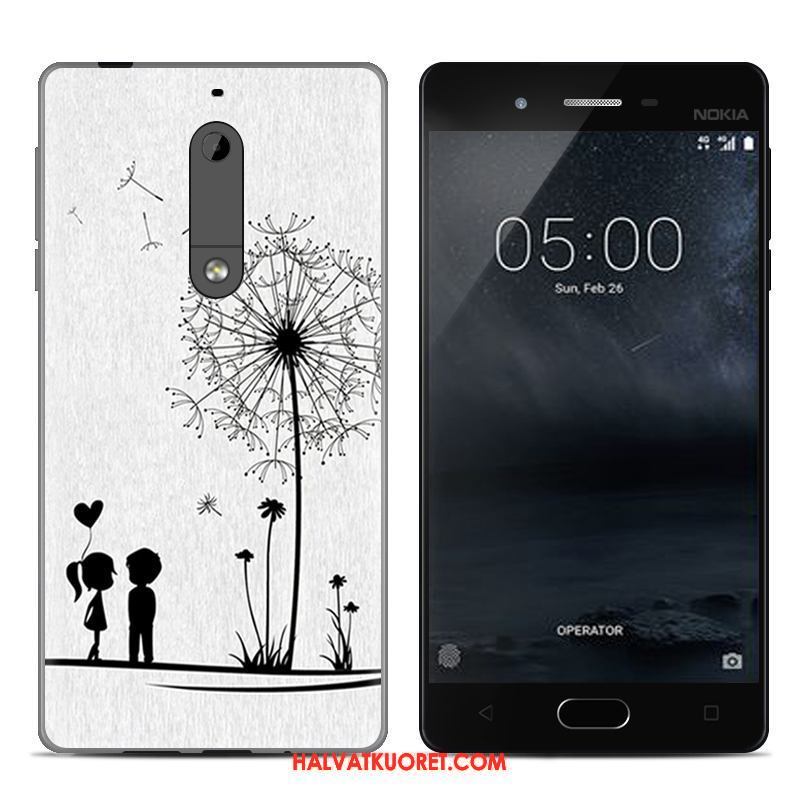 Nokia 5 Kuoret Sarjakuva Kotelo Harmaa, Nokia 5 Kuori Luova Puhelimen