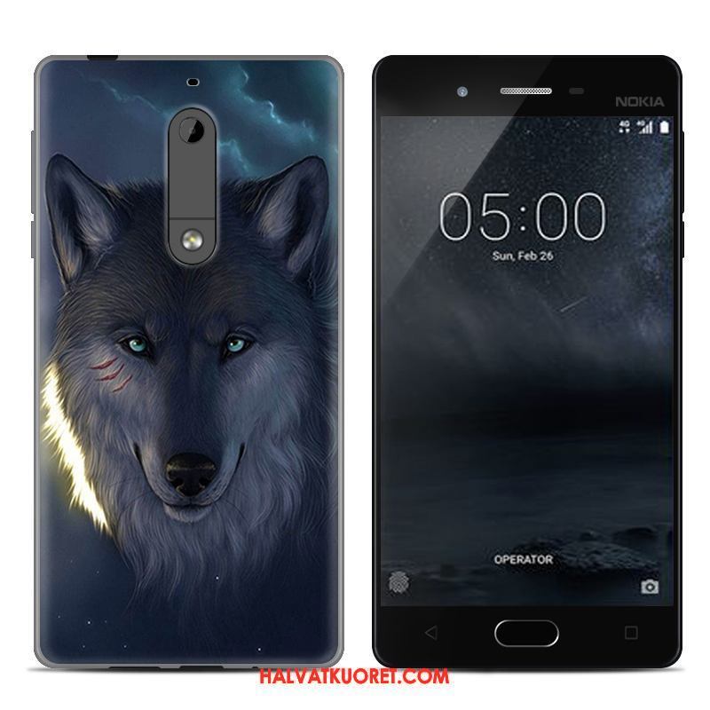 Nokia 5 Kuoret Sarjakuva Kotelo Harmaa, Nokia 5 Kuori Luova Puhelimen