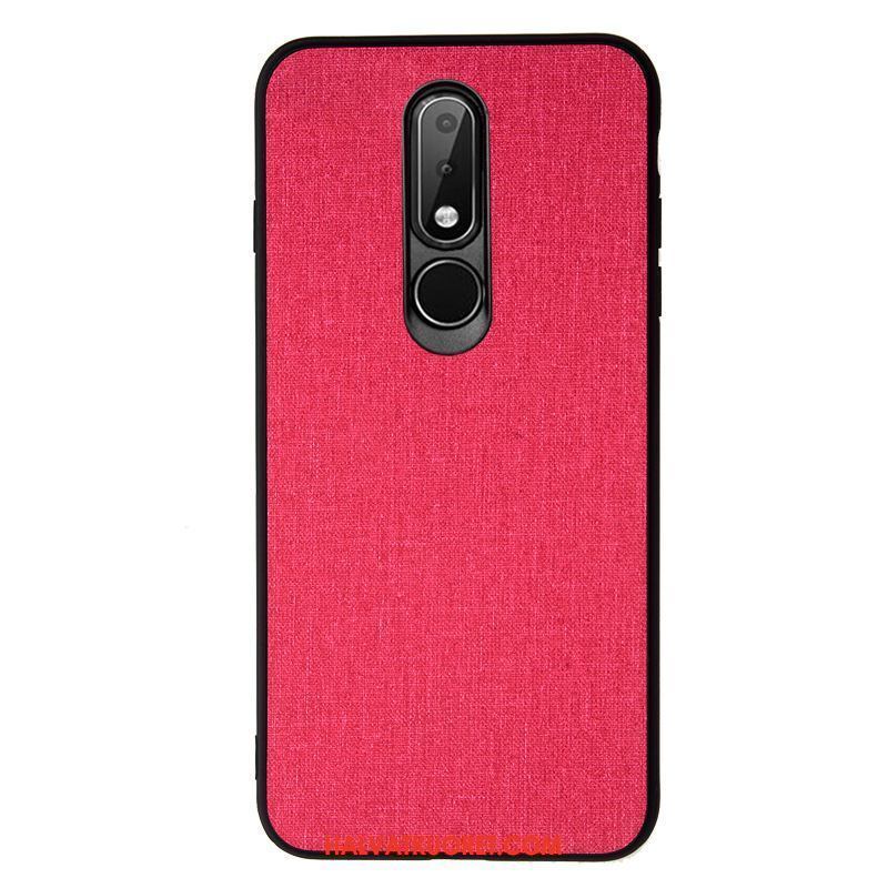 Nokia 6.1 Kuoret Kukkakuvio Kova Suojaus, Nokia 6.1 Kuori Puhelimen Pesty Suede