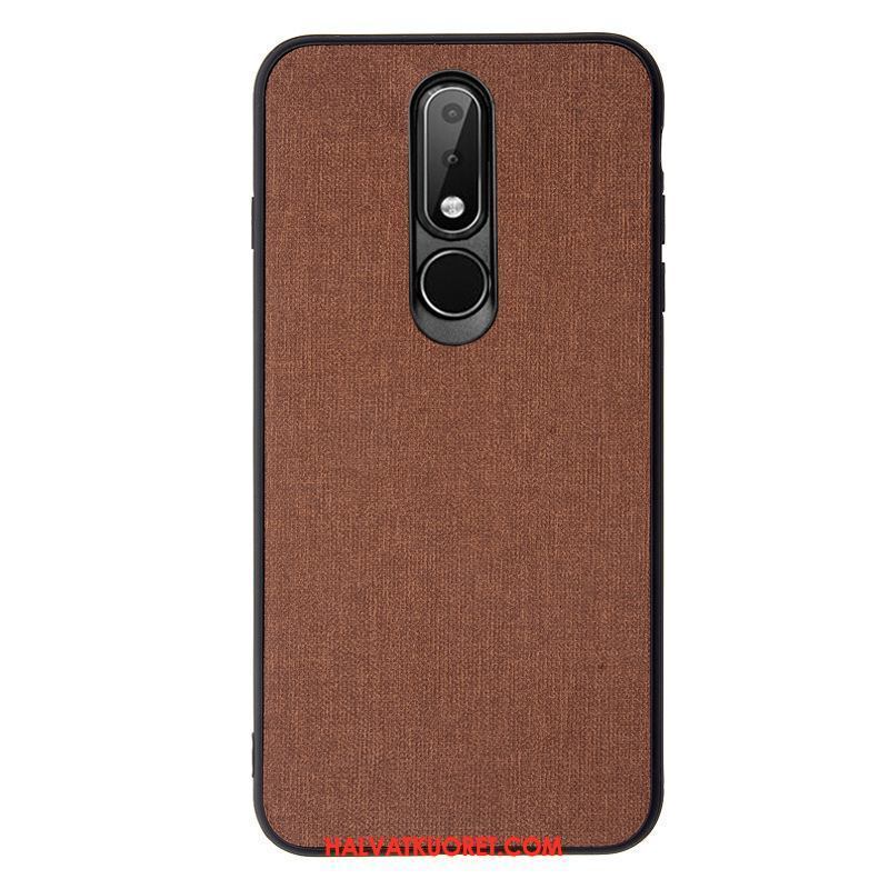 Nokia 6.1 Kuoret Kukkakuvio Kova Suojaus, Nokia 6.1 Kuori Puhelimen Pesty Suede