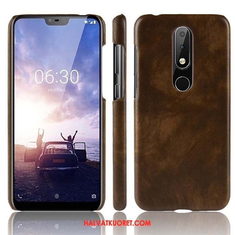 Nokia 6.1 Kuoret Litsi Kova Trendi, Nokia 6.1 Kuori Puhelimen Suojaus