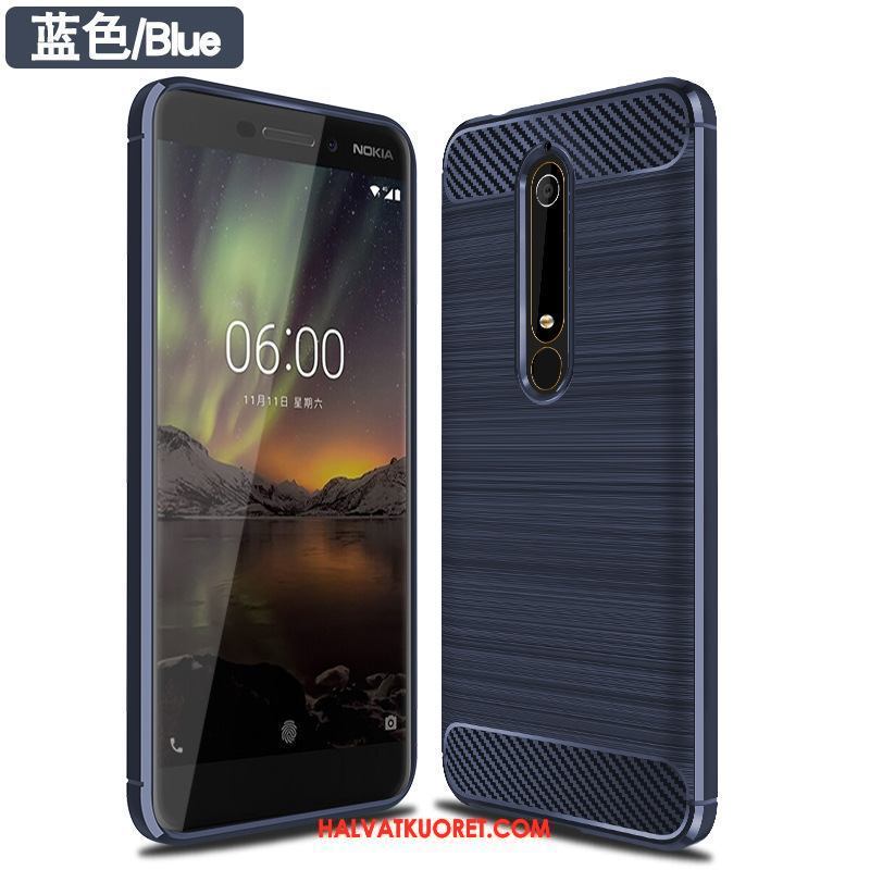 Nokia 6.1 Kuoret Puhelimen Kukkakuvio, Nokia 6.1 Kuori Johdin Kuitu