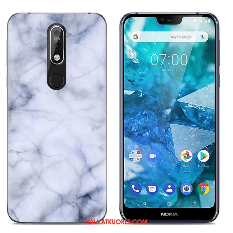 Nokia 7.1 Kuoret L Luova Kotelo, Nokia 7.1 Kuori Silikoni Läpinäkyvä