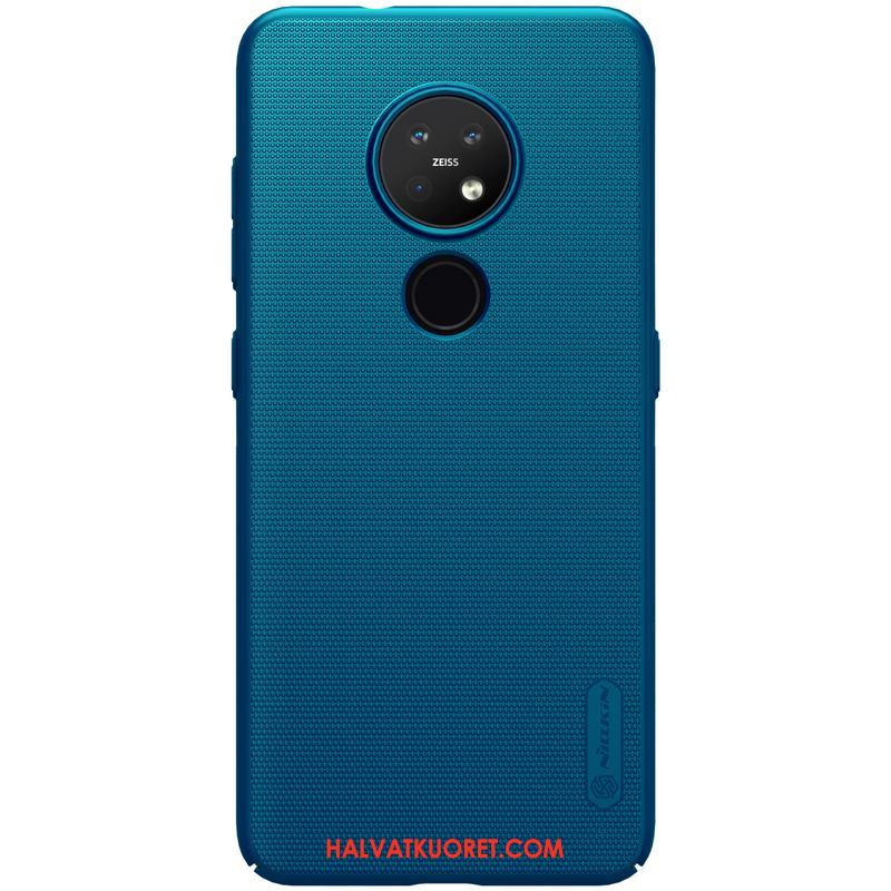 Nokia 7.2 Kuoret Kotelo Pesty Suede Valkoinen, Nokia 7.2 Kuori Murtumaton Suojaus