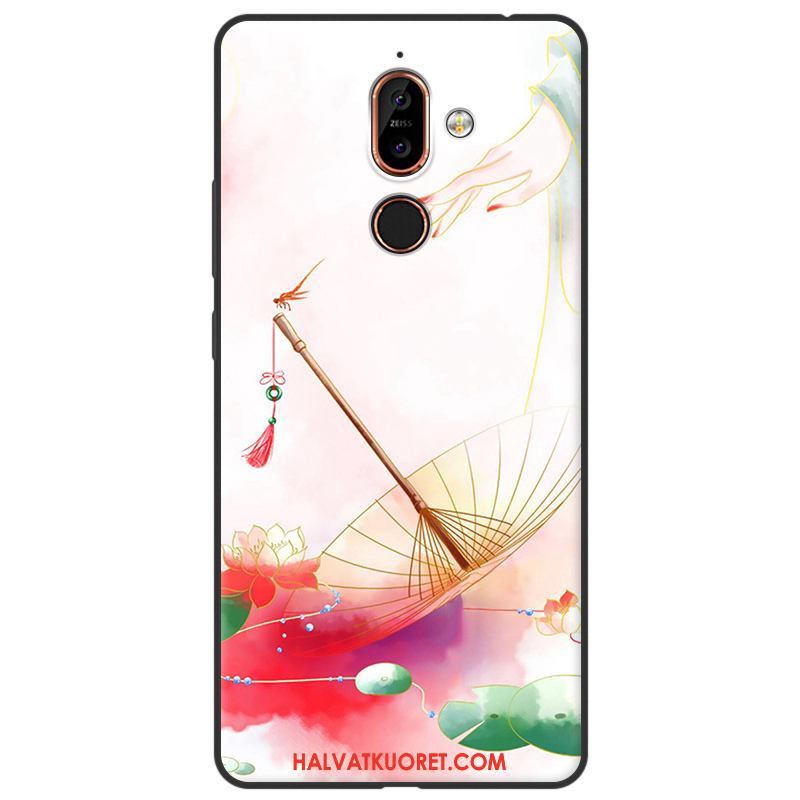 Nokia 7 Plus Kuoret Jauhe Murtumaton Pesty Suede, Nokia 7 Plus Kuori Suojaus Puhelimen