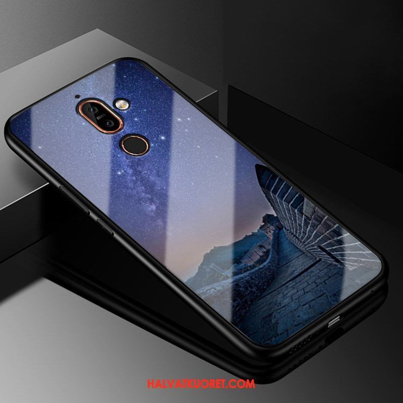 Nokia 7 Plus Kuoret Kotelo Trendi Sarjakuva, Nokia 7 Plus Kuori Suojaus Lasi