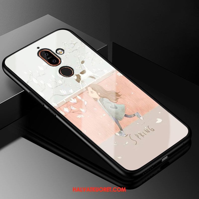 Nokia 7 Plus Kuoret Lasi Puhelimen, Nokia 7 Plus Kuori Suojaus Tummansininen