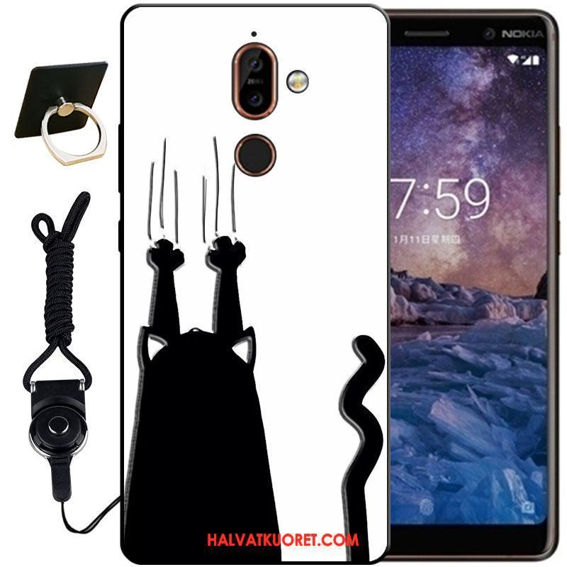 Nokia 7 Plus Kuoret Valkoinen Suojaus Pehmeä Neste, Nokia 7 Plus Kuori Puhelimen Musta