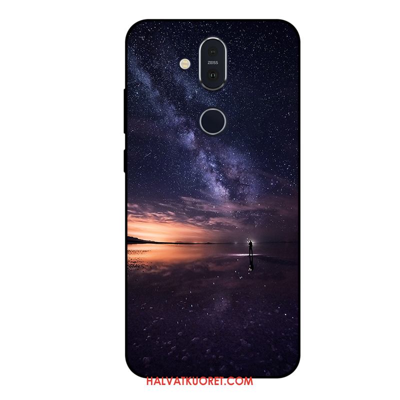 Nokia 8.1 Kuoret Violetti Murtumaton Tähtitaivas, Nokia 8.1 Kuori All Inclusive Puhelimen