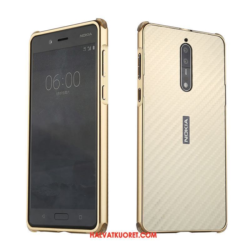 Nokia 8 Kuoret Puhelimen Kuitu Kukkakuvio, Nokia 8 Kuori Metalli Murtumaton
