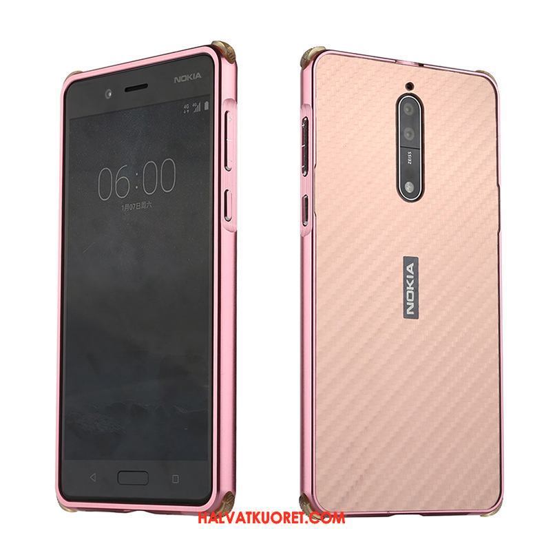 Nokia 8 Kuoret Puhelimen Kuitu Kukkakuvio, Nokia 8 Kuori Metalli Murtumaton
