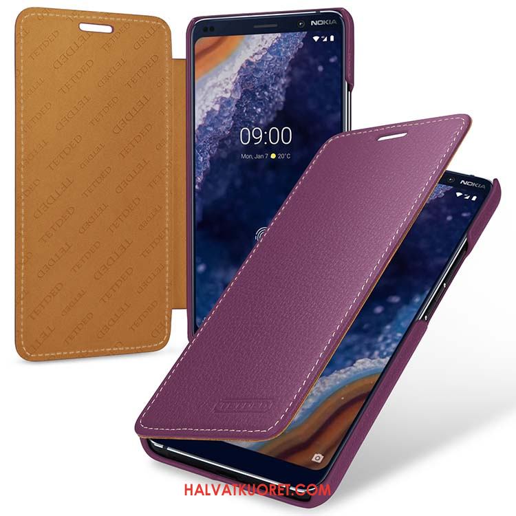 Nokia 9 Pureview Kuoret Tuuli Suojaus Aito Nahka, Nokia 9 Pureview Kuori Kotelo Pu