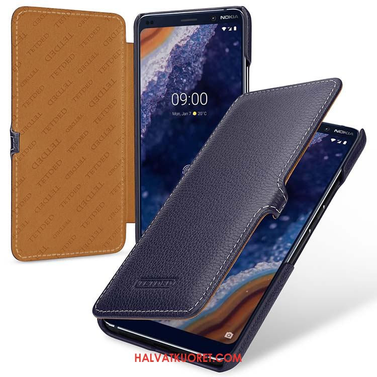 Nokia 9 Pureview Kuoret Tuuli Suojaus Aito Nahka, Nokia 9 Pureview Kuori Kotelo Pu