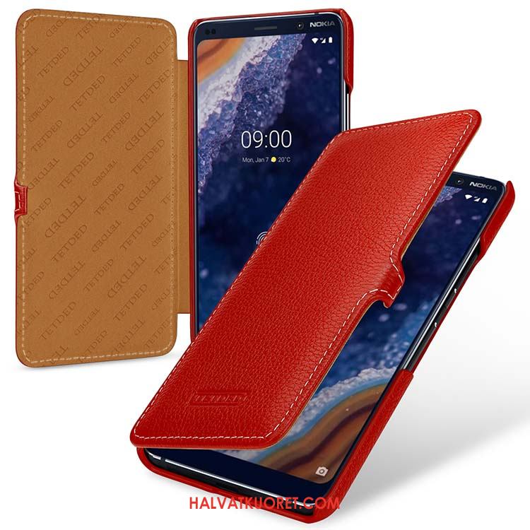 Nokia 9 Pureview Kuoret Tuuli Suojaus Aito Nahka, Nokia 9 Pureview Kuori Kotelo Pu