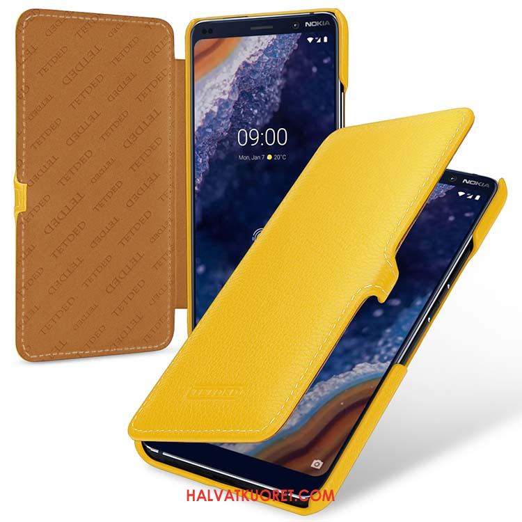 Nokia 9 Pureview Kuoret Tuuli Suojaus Aito Nahka, Nokia 9 Pureview Kuori Kotelo Pu