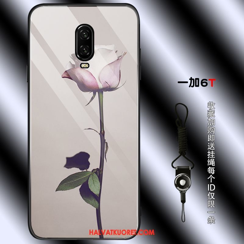 Oneplus 6t Kuoret Vuosikerta Harmaa Net Red, Oneplus 6t Kuori Pinkki