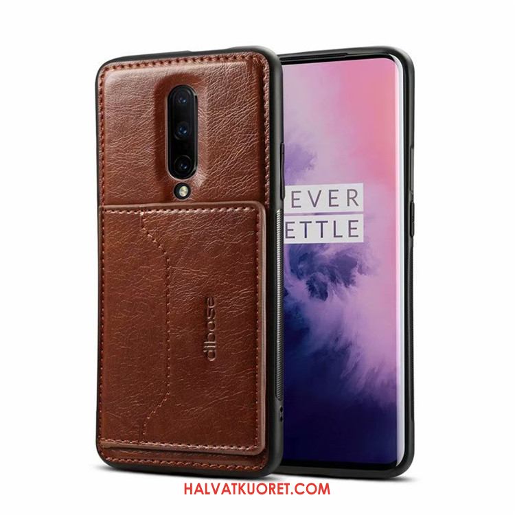 Oneplus 7 Pro Kuoret Kortti Murtumaton, Oneplus 7 Pro Kuori Kotelo Takakansi Braun