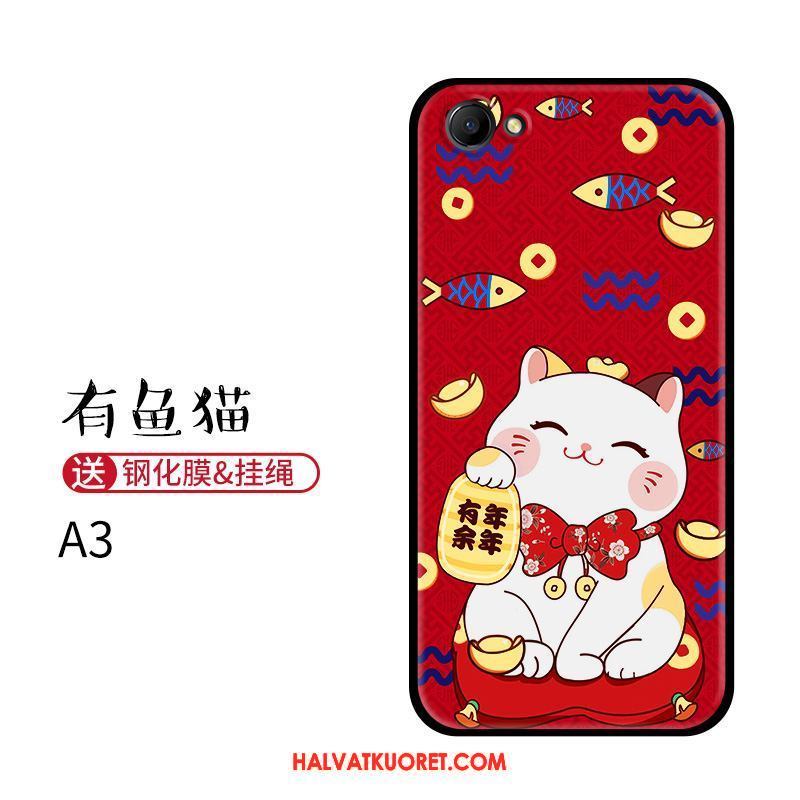 Oppo A3 Kuoret Puhelimen Punainen Kissa, Oppo A3 Kuori All Inclusive