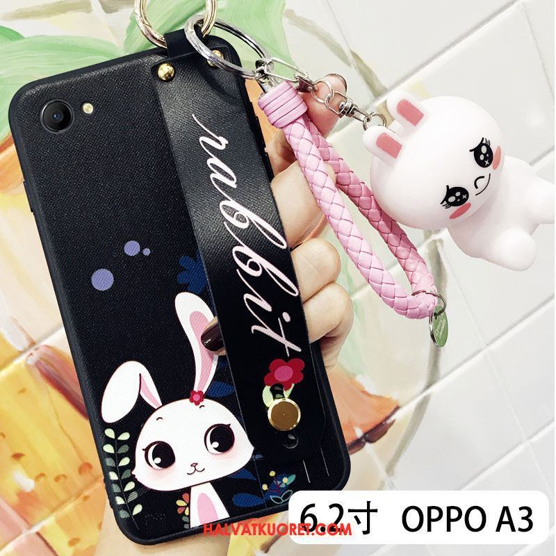 Oppo A3 Kuoret Silikoni All Inclusive Persoonallisuus, Oppo A3 Kuori Musta Kotelo