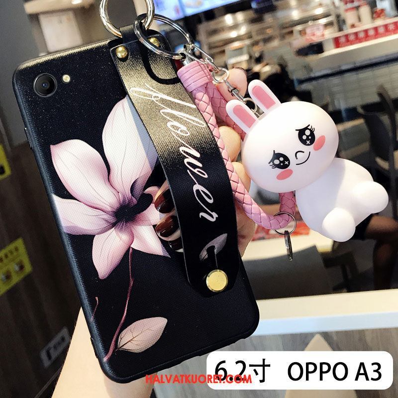 Oppo A3 Kuoret Silikoni All Inclusive Persoonallisuus, Oppo A3 Kuori Musta Kotelo