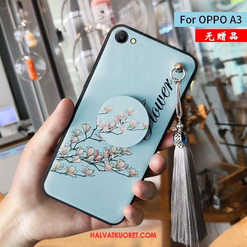 Oppo A3 Kuoret Sininen Net Red Uusi, Oppo A3 Kuori Kotelo Kukka-