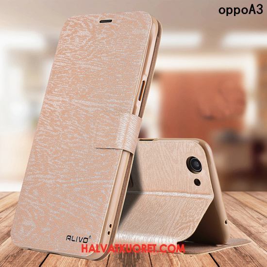 Oppo A3 Kuoret Trendi Pesty Suede, Oppo A3 Kuori Murtumaton Suojaus Braun