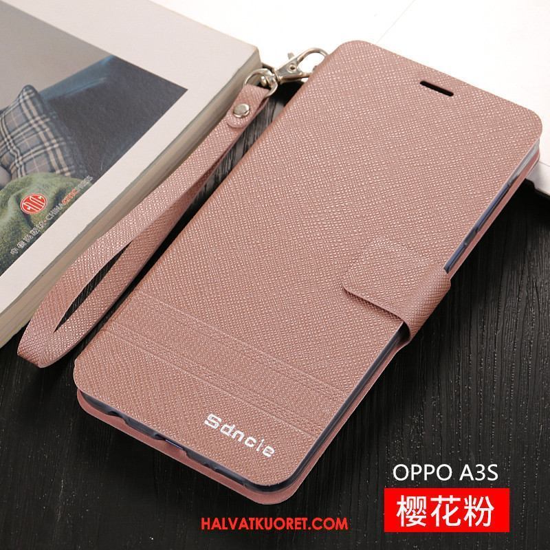 Oppo A3s Kuoret Kotelo Murtumaton, Oppo A3s Kuori Nahkakotelo All Inclusive Braun