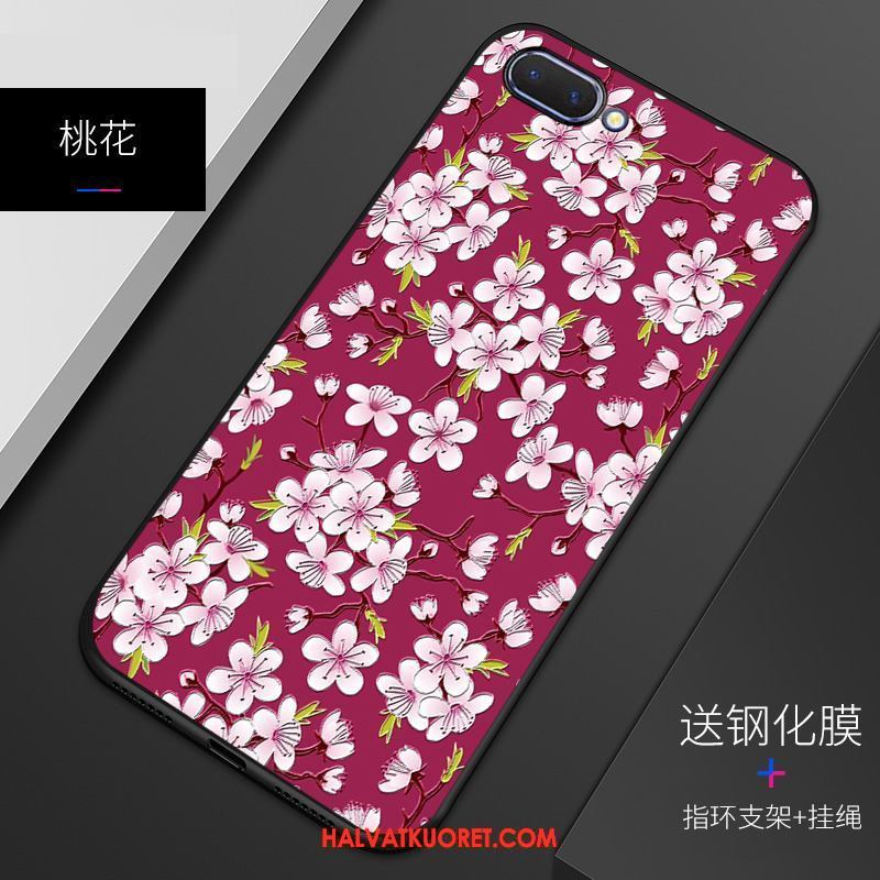 Oppo A3s Kuoret Suojaus Persoonallisuus Muokata, Oppo A3s Kuori Kohokuviointi Punainen