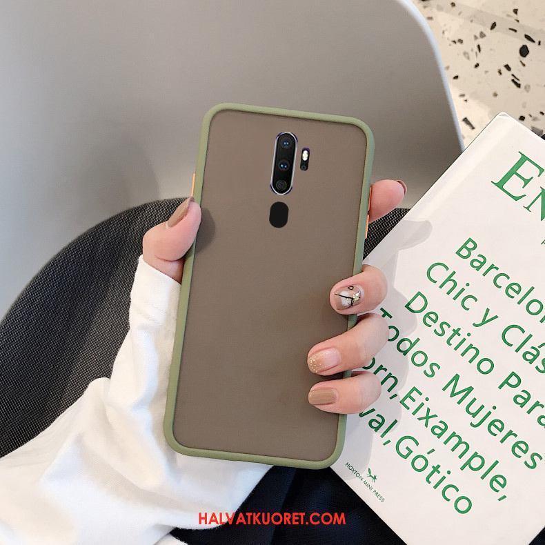 Oppo A5 2020 Kuoret Persoonallisuus Puhelimen Pesty Suede, Oppo A5 2020 Kuori Kotelo Sininen