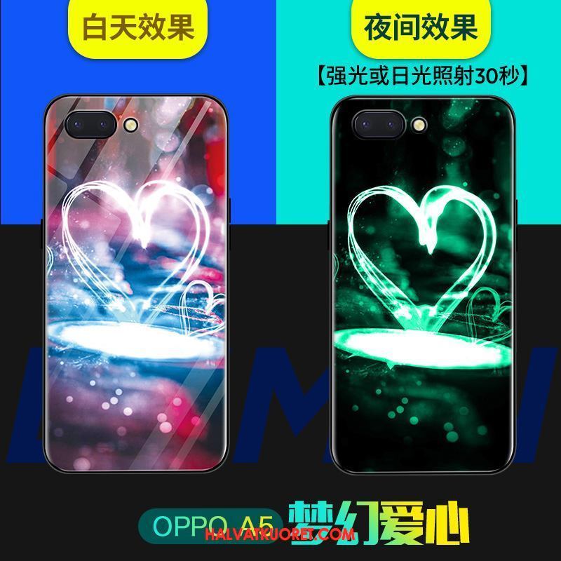 Oppo A5 Kuoret All Inclusive Kotelo Puhelimen, Oppo A5 Kuori Lasi Net Red