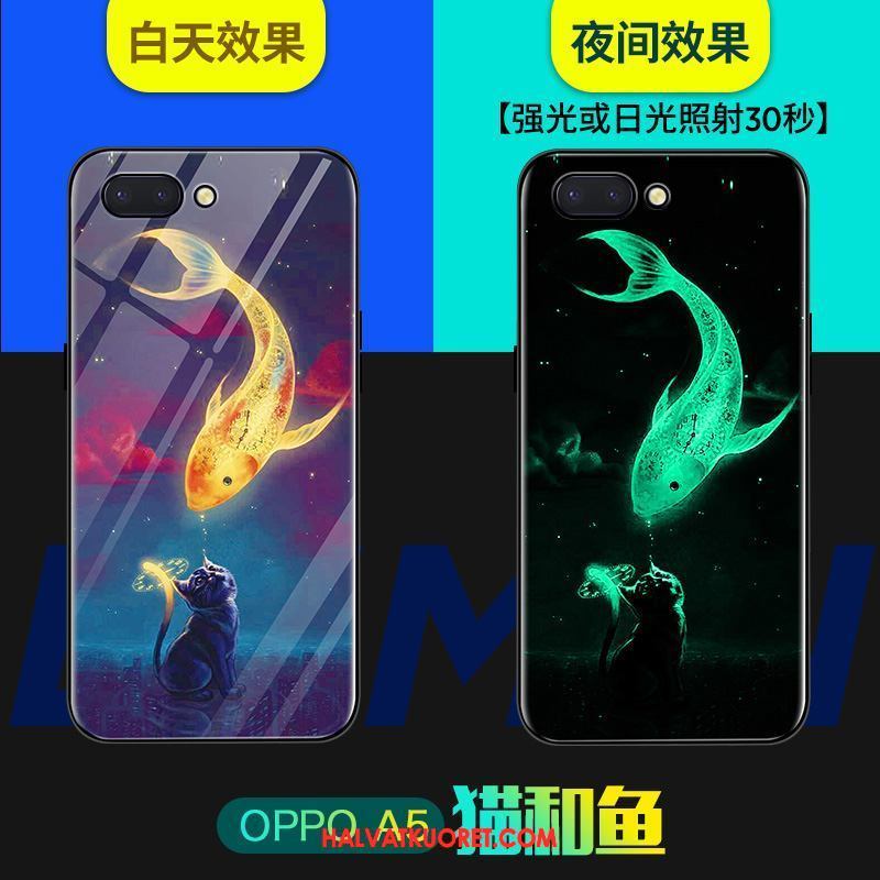 Oppo A5 Kuoret All Inclusive Kotelo Puhelimen, Oppo A5 Kuori Lasi Net Red