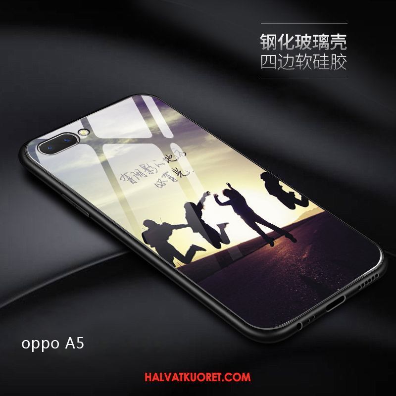 Oppo A5 Kuoret Karkaisu Kotelo Sarjakuva, Oppo A5 Kuori All Inclusive Silikoni