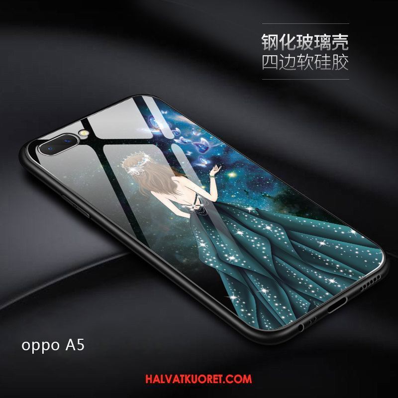 Oppo A5 Kuoret Karkaisu Kotelo Sarjakuva, Oppo A5 Kuori All Inclusive Silikoni