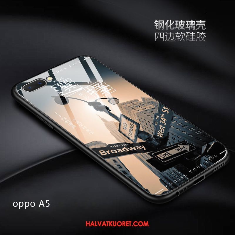 Oppo A5 Kuoret Karkaisu Kotelo Sarjakuva, Oppo A5 Kuori All Inclusive Silikoni