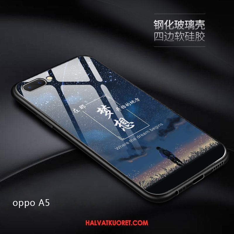 Oppo A5 Kuoret Karkaisu Kotelo Sarjakuva, Oppo A5 Kuori All Inclusive Silikoni