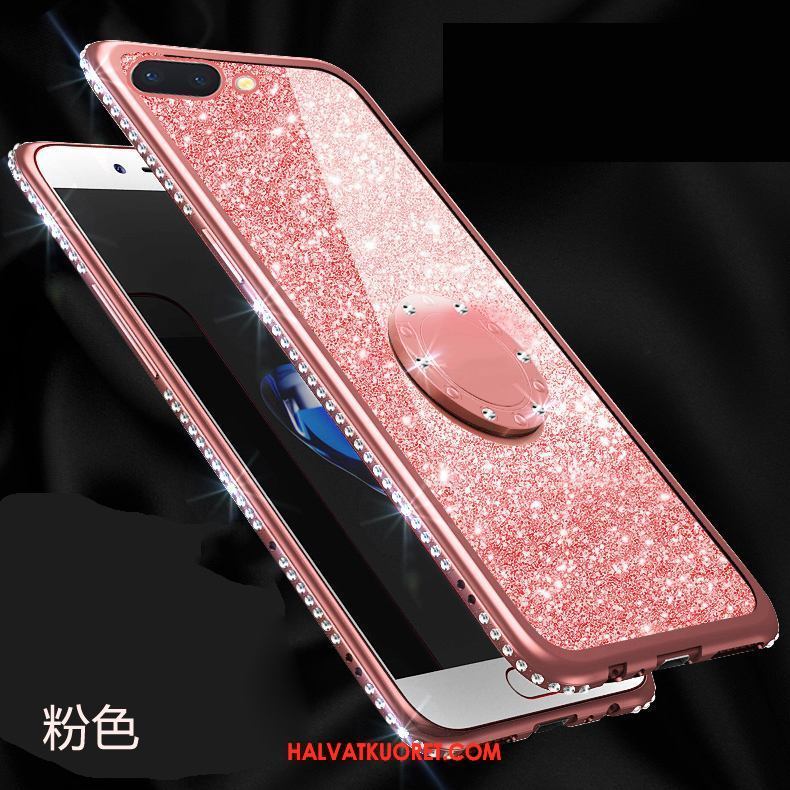 Oppo A5 Kuoret Magneettinen Suojaus Rhinestone Inlay, Oppo A5 Kuori Punainen Puhelimen