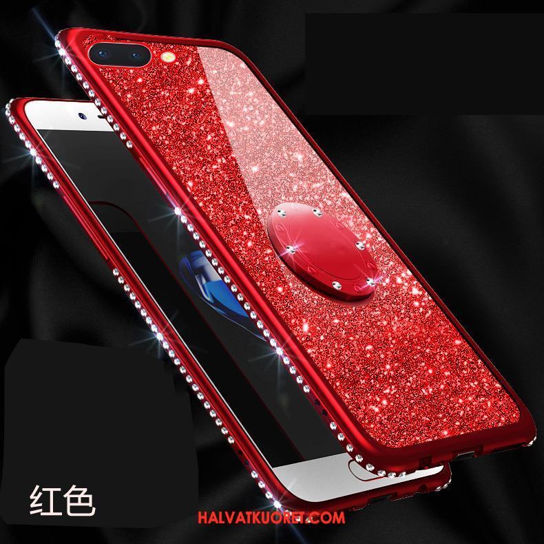 Oppo A5 Kuoret Magneettinen Suojaus Rhinestone Inlay, Oppo A5 Kuori Punainen Puhelimen