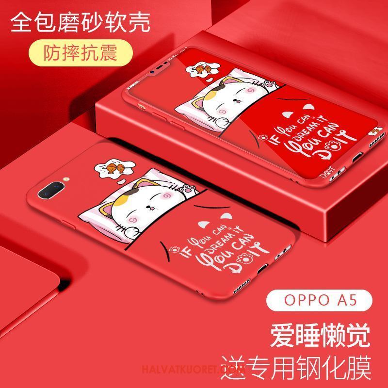 Oppo A5 Kuoret Net Red Pehmeä Neste Pesty Suede, Oppo A5 Kuori Trendi