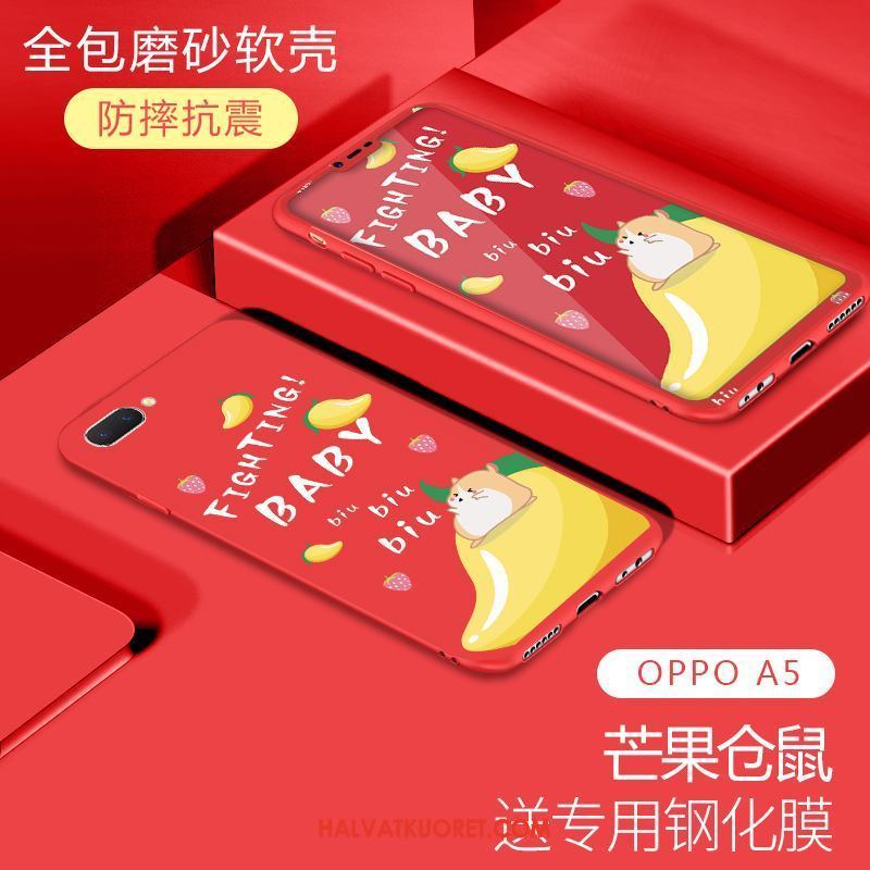 Oppo A5 Kuoret Net Red Pehmeä Neste Pesty Suede, Oppo A5 Kuori Trendi