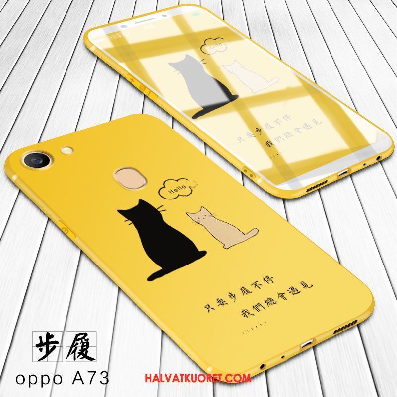 Oppo A73 Kuoret Kotelo Murtumaton Persoonallisuus, Oppo A73 Kuori Luova Keltainen